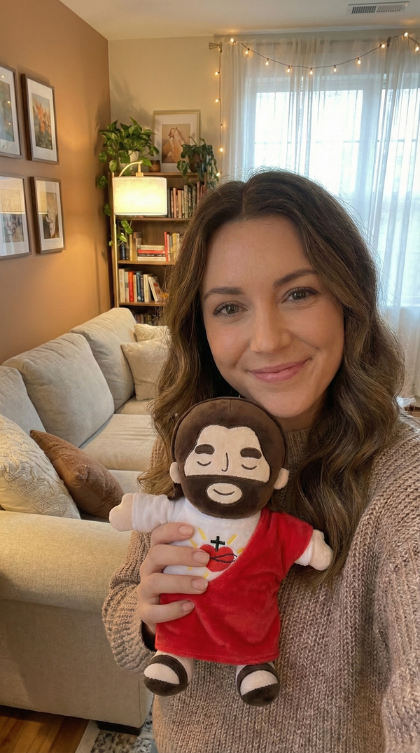 Creator holding My Buddy Jesus