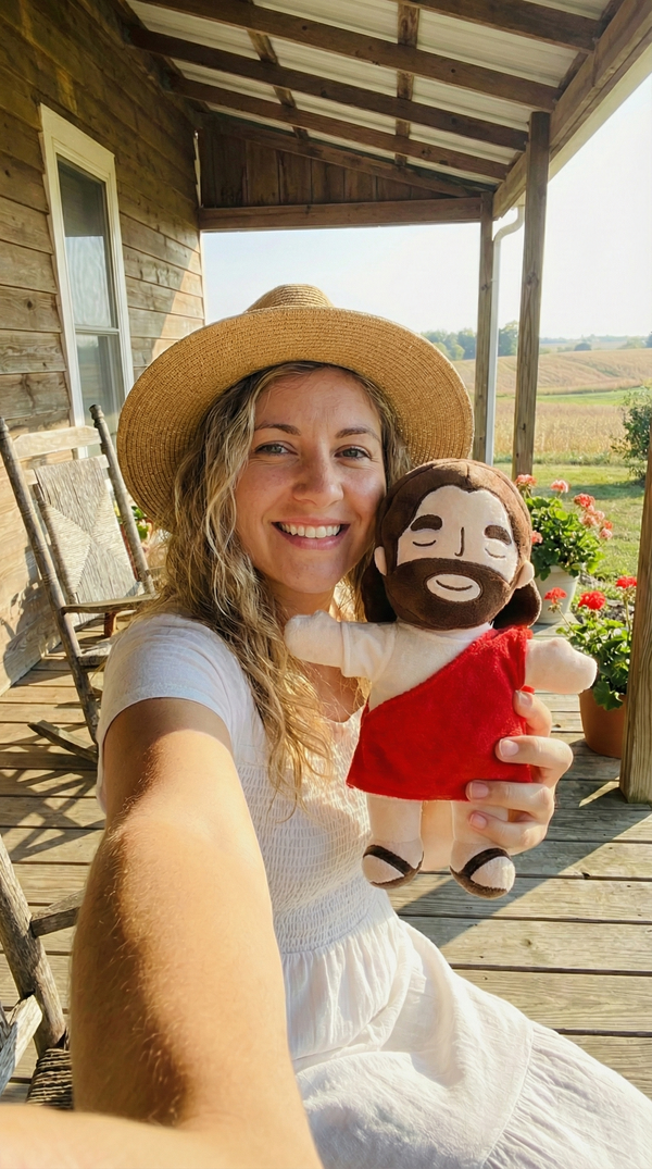 Creator holding My Buddy Jesus